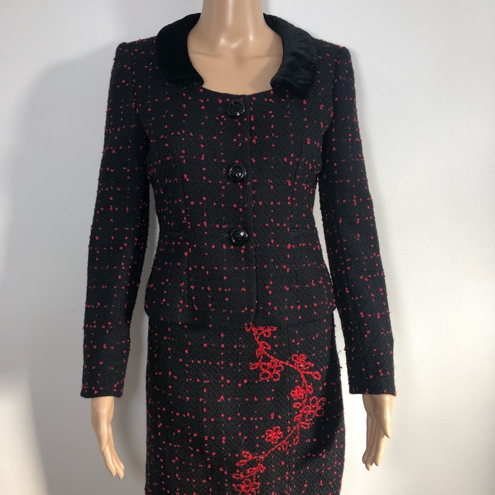 Highly Rare 90s Moschino Cheap & Chic Cashmere Tweed Blazer Size 6 ASO The Nanny